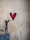 Heart Graffiti on wall in Florence