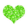 Heart green lime