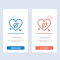 Heart, Green, World, Save Blue and Red Download and Buy Now web Widget Card Template
