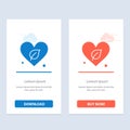 Heart, Green, World, Save Blue and Red Download and Buy Now web Widget Card Template