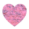 Heart with grunge pink background
