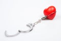 Heart With Handcuff Royalty Free Stock Photo