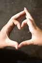 Heart from hands Royalty Free Stock Photo