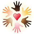 Heart and hands Royalty Free Stock Photo