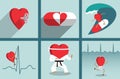 Heart health care motivation vector.