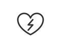 Heart health care vector icon. Cardio medicine symbol. Cardiology illustration Royalty Free Stock Photo