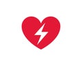 Heart health care vector icon. Cardio medicine symbol. Cardiology illustration Royalty Free Stock Photo