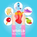 Heart Health World Day Global Holiday Banner With Copy Space Royalty Free Stock Photo