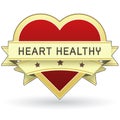 Heart Healthy food and product label or sticker