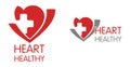 Heart-Healthy Foods label - Heart shape and cross