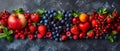 Concept Healthy Snacking, HeartHealthy Fresh Berries and Fruits Display, Nutritionist Approved