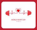 Heart and healthy lifestyle. Fitness, Strong heart weight lifting over. Exercise for fit and healthy cardiovascular system. Health Royalty Free Stock Photo