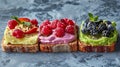 Heart-healthy meals like avocado toast and berry parfaits Royalty Free Stock Photo