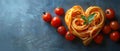 Heart-Healthy Tomato Pasta: Manage Diabetes & Lower Cholesterol. Concept Healthy Eating, Diabetes