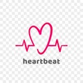 Heart logo vector modern heartbeat abstract icon Royalty Free Stock Photo