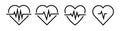 heartheart with heartbeat shape hospital logo health