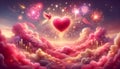 Heart in the heavens - a symbol of love and dreams - valentine\'s day Royalty Free Stock Photo