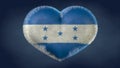 Heart of Honduras flag. Royalty Free Stock Photo