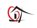 Heart House Logo Royalty Free Stock Photo