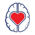 Heart and Human Brain symbol