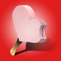 Heart Ice cream 3D Royalty Free Stock Photo
