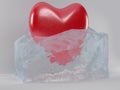 The heart in the ice cube