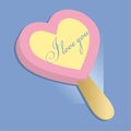 Heart icecream, lollipop illustrations