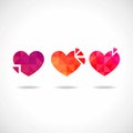 Heart geometric icon