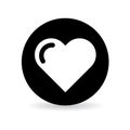 Heart icon black and white