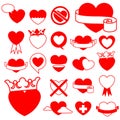 Heart icon collection - design elements