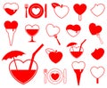 Heart icon collection - food/b