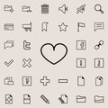 a heart icon. Detailed set of minimalistic icons. Premium graphic design. One of the collection icons for websites, web design, mo
