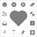 Heart icon. Detailed set of minimalistic icons. Premium quality graphic design sign. One of the collection icons for websites, web