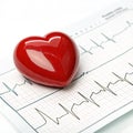 Heart icon with ECG line for health applications