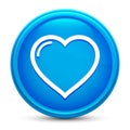 Heart icon glass shiny blue round button isolated design vector illustration Royalty Free Stock Photo