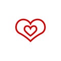 Heart icon graphic design template vector illustration Royalty Free Stock Photo