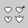 Heart icon vector design art