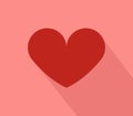 Heart icon illustrated in vector on white background