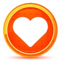 Heart icon natural orange round button Royalty Free Stock Photo