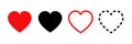 Heart icon isolated on white background. Linear vector illustration. Love wedding concept Royalty Free Stock Photo