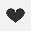 Heart icon isolated on white background. Vector illustration Royalty Free Stock Photo