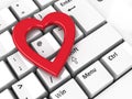 Heart icon on keyboard Royalty Free Stock Photo