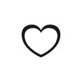 Heart icon line outline love symbol vector image Royalty Free Stock Photo