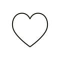 Heart icon, line vector. Outline love symbol.
