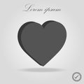 Heart icon, Love symbol. Valentine s Day sign, emblem isolated on white background, Flat style for graphic and web design,