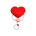 Heart icon medical. Vector illustration. EPS 10.
