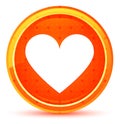 Heart icon natural orange round button Royalty Free Stock Photo