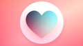 Heart icon on a pink background.