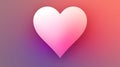 Heart icon on a pink background