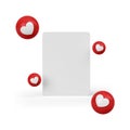 Heart Icon for Post Feed Engagement and Interaction on Social Media Royalty Free Stock Photo